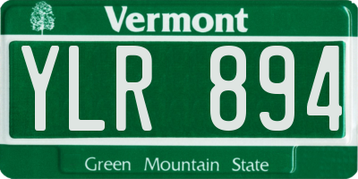 VT license plate YLR894