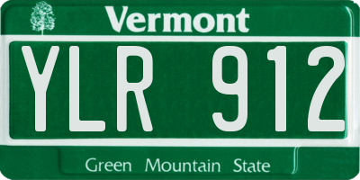 VT license plate YLR912