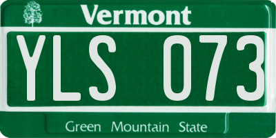 VT license plate YLS073