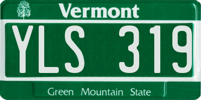 VT license plate YLS319