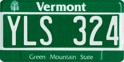 VT license plate YLS324
