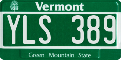 VT license plate YLS389