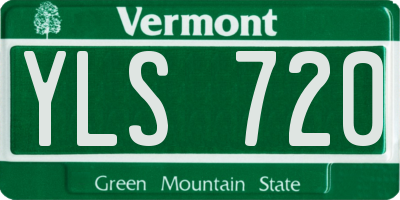 VT license plate YLS720