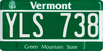 VT license plate YLS738