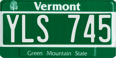 VT license plate YLS745