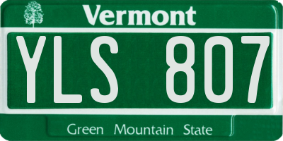 VT license plate YLS807