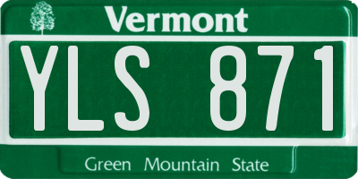 VT license plate YLS871