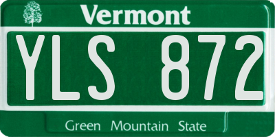VT license plate YLS872