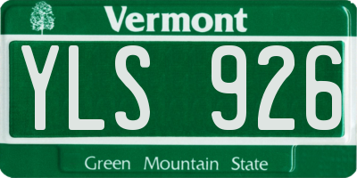 VT license plate YLS926