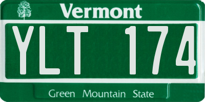 VT license plate YLT174