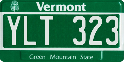 VT license plate YLT323