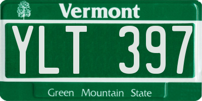 VT license plate YLT397