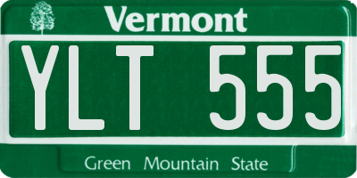 VT license plate YLT555