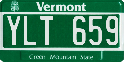 VT license plate YLT659