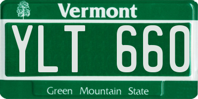VT license plate YLT660