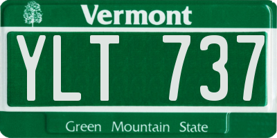 VT license plate YLT737
