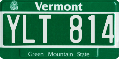VT license plate YLT814