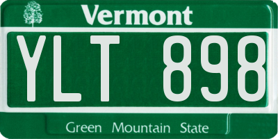 VT license plate YLT898