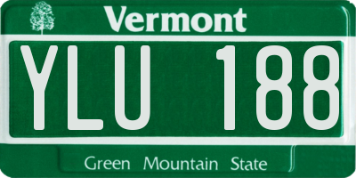 VT license plate YLU188