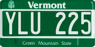 VT license plate YLU225