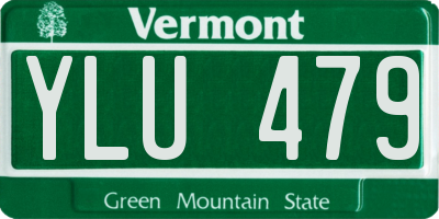 VT license plate YLU479