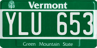 VT license plate YLU653