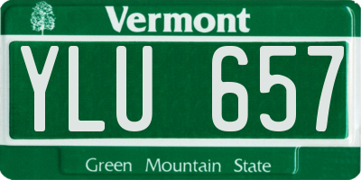 VT license plate YLU657