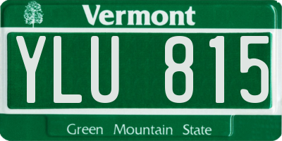 VT license plate YLU815