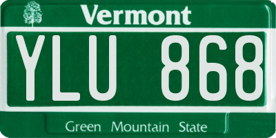 VT license plate YLU868