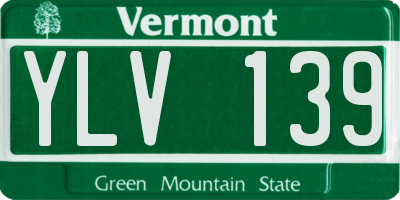 VT license plate YLV139