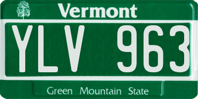 VT license plate YLV963