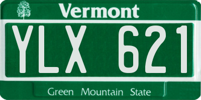 VT license plate YLX621