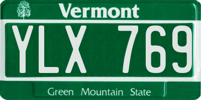 VT license plate YLX769