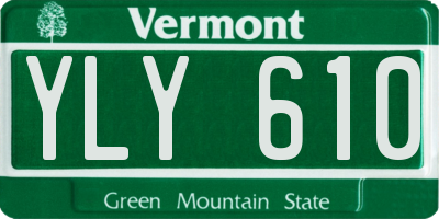 VT license plate YLY610