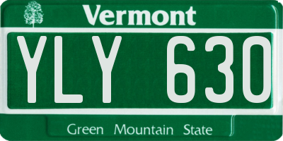 VT license plate YLY630