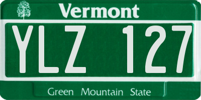 VT license plate YLZ127
