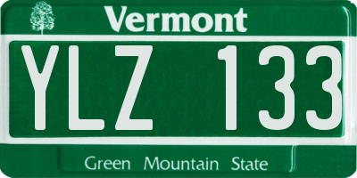 VT license plate YLZ133