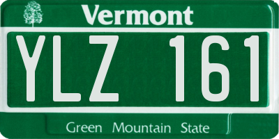 VT license plate YLZ161