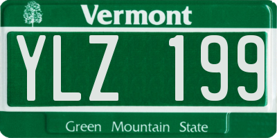 VT license plate YLZ199