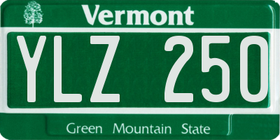 VT license plate YLZ250