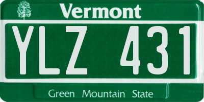 VT license plate YLZ431