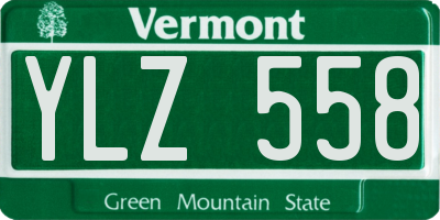 VT license plate YLZ558