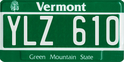 VT license plate YLZ610