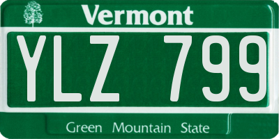 VT license plate YLZ799