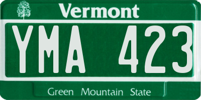 VT license plate YMA423