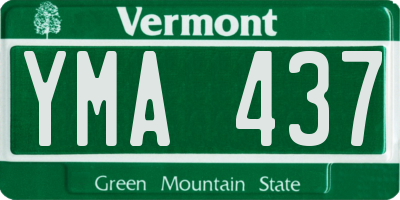 VT license plate YMA437