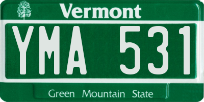 VT license plate YMA531