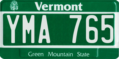 VT license plate YMA765
