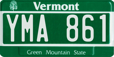 VT license plate YMA861