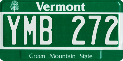 VT license plate YMB272